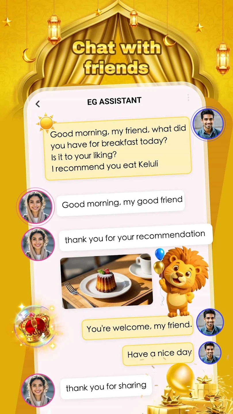 Hopi Star chat with friends screen